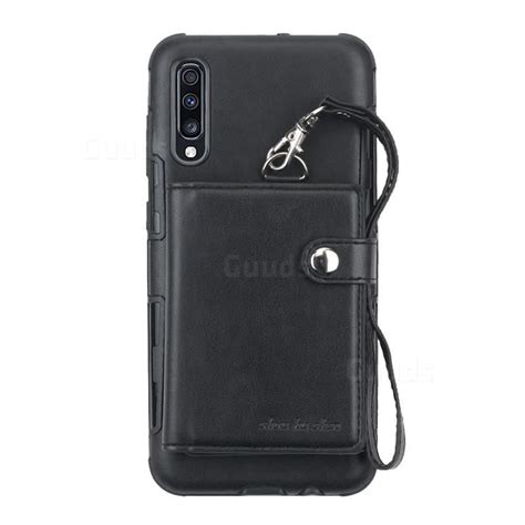 Retro Multi Function Leather Wallet Phone Case For Samsung Galaxy A70 Black Galaxy A70 Cases