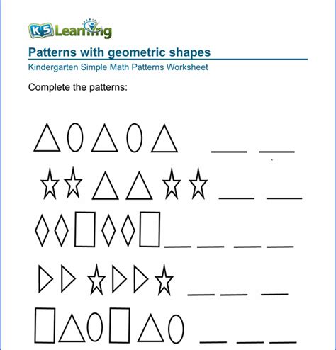 20 Pattern Worksheets For Grade 1 Worksheets Decoomo