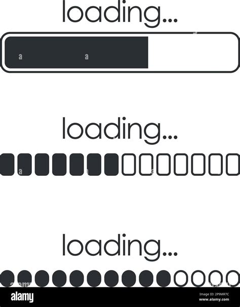 Loading Bar Icon In Flat Style Progress Indicator Vector Illustration