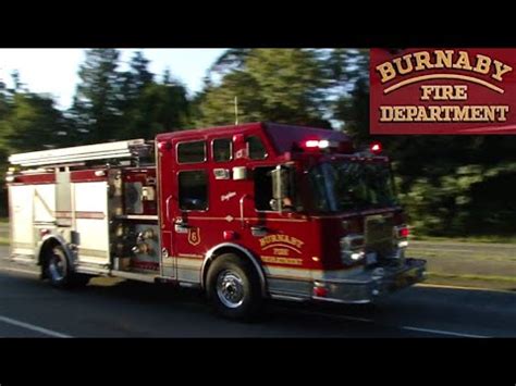 Burnaby Fire Department Engine 6 Responding YouTube