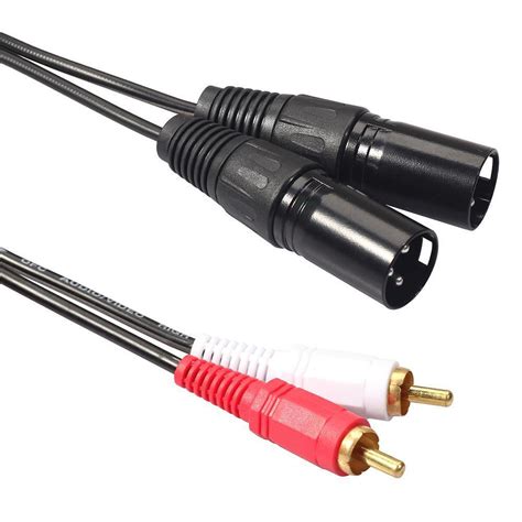 Dual Rca Male To Xlr Male Cable 2 Xlr To 2 Rca Plug Hifi Stereo Audio Cable Ebay