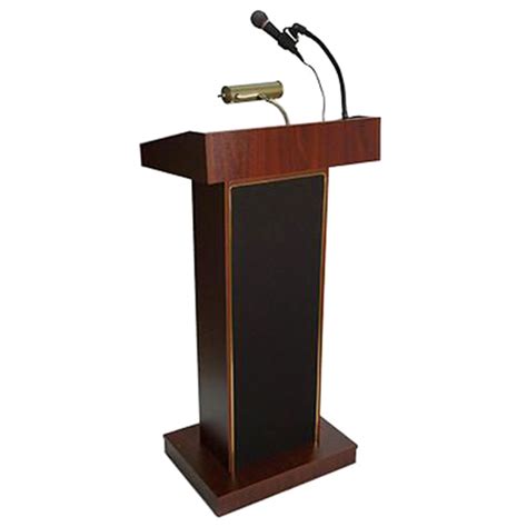 Wood Podium with Microphone - CONCEPT Party Rentals - NYC