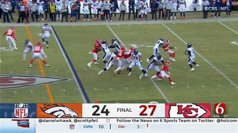 Sluggish Chiefs Beat Broncos For 15th Straight Time 27 24