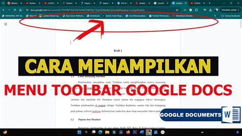 Cara Menampilkan Menu Toolbar Hilang Di Google Docs YouTube