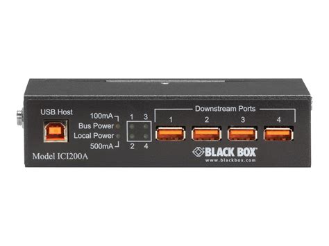 Black Box Industrial-Grade USB Hub - Hub - 4 x USB 2.0 - desktop ...