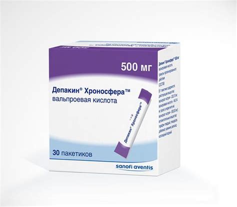 Депакин хроно, 500 мг, таблетки пролонгированного действия, покрытые ...