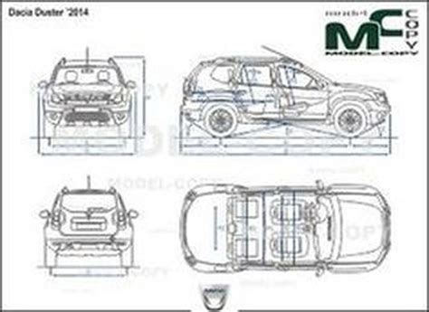 Dacia Duster 2014 2D Drawing Blueprints 36013 Model COPY English