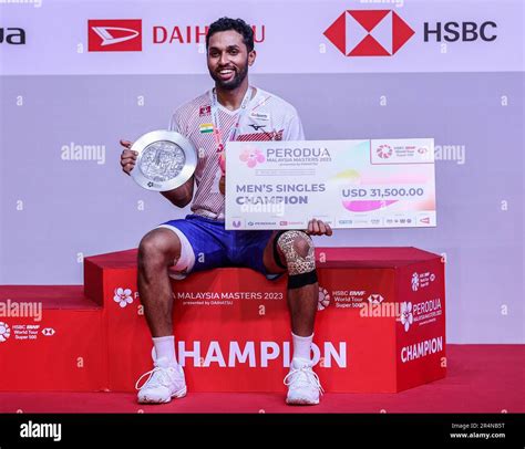 Kuala Lumpur Malaysia 28th May 2023 Prannoy H S Of India Pose His