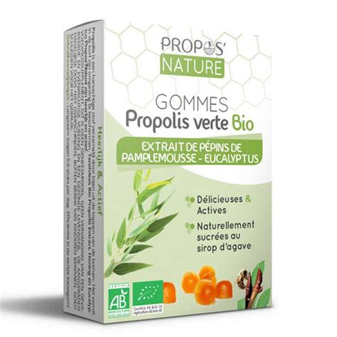 Gommes Propolis verte Extrait de pépins de Pamplemousse Eucalyptus