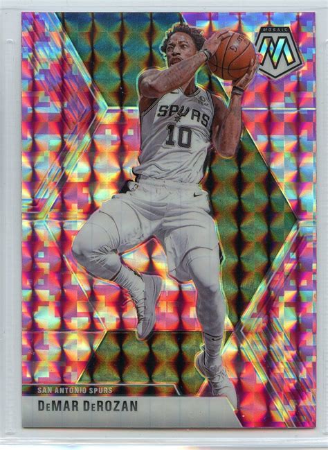 2019 20 Panini Mosaic Pink Prizm 184 DeMar DeRozan San Antonio