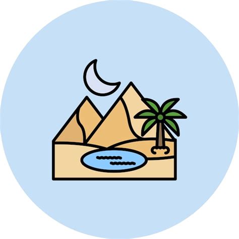 Premium Vector Oasis Flat Illustration