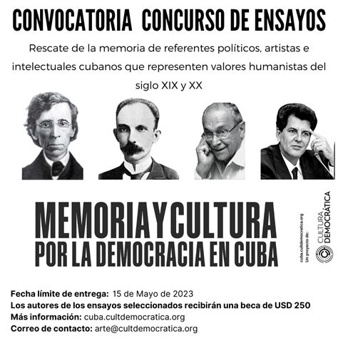 Convocatoria A Ensayos Cultura X Cuba