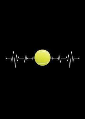 Heartbeat Tennis Poster Picture Metal Print Paint By ZS C O M M E