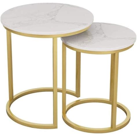 Table Basse Gigogne Tables D Appoint Gigognes Rondes En Marbre Et M Tal