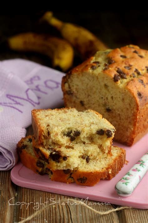 Plumcake Alle Banane E Gocce Di Cioccolato Senza Burro Status Mamma