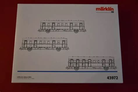 MÄRKLIN 43972 3 TLG PERSONENWAGEN SET Abteilwagen 2 Klasse der SNCF