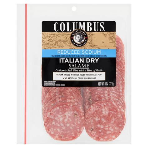 Columbus Reduced Sodium Italian Dry Salame, 8 oz - ShopRite