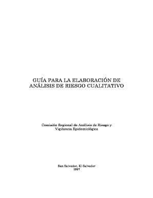 Fillable Online Oirsa Gu A Para La Elaboraci N De An Lisis De Riesgo