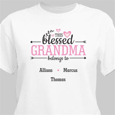 Personalized Blessed Grandma T Shirt Tsforyounow