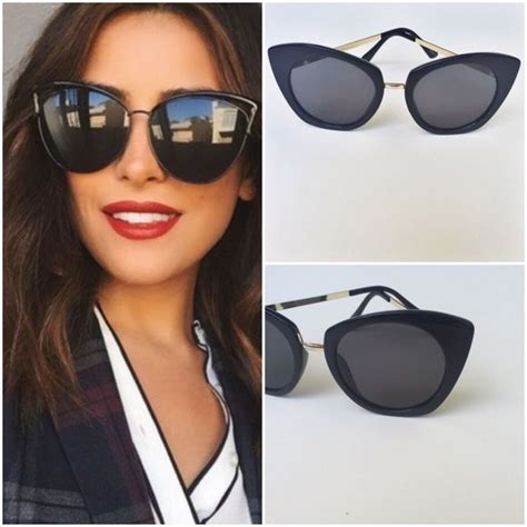 Nwt Black Gold Retro Cat Eye Sunglasses Cat Eye Sunglasses