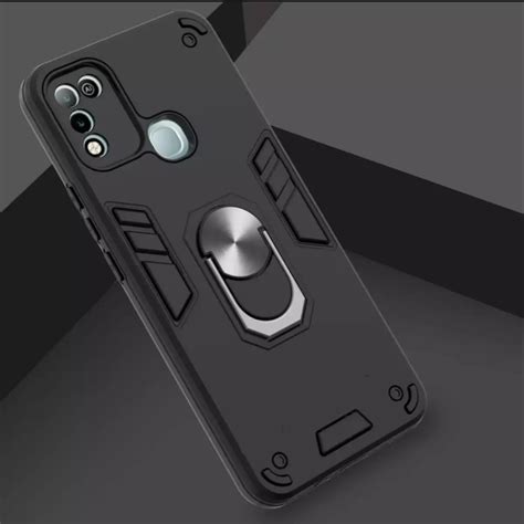 Infinix Hot Play Play Shockproof Armor Cover Magnetism Holder Back Clip Phone Case