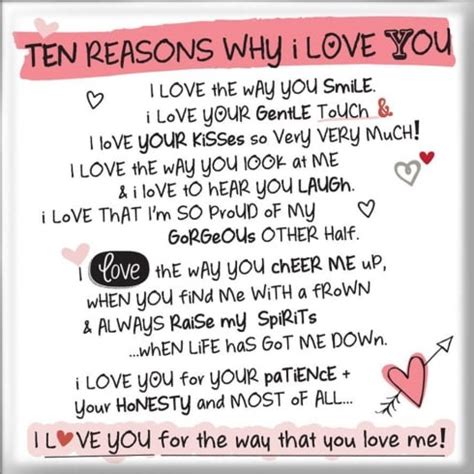 Wpl Inspired Words Magnet Ten Reasons Why I Love You Iwg