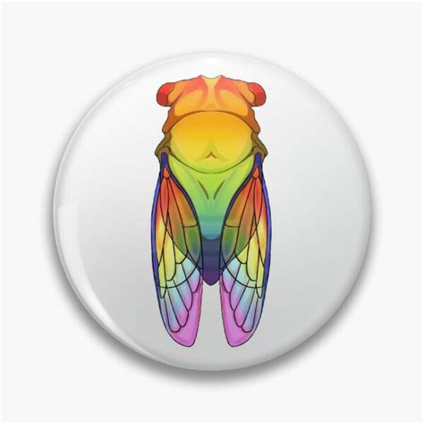 Rainbow Cicada Pin For Sale By Amerart Redbubble