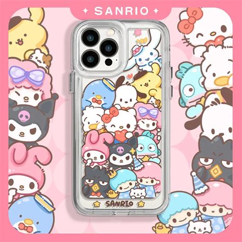 Sanurgente Hello Kitty My Melody Kuromi Coques de téléphone Kawaii