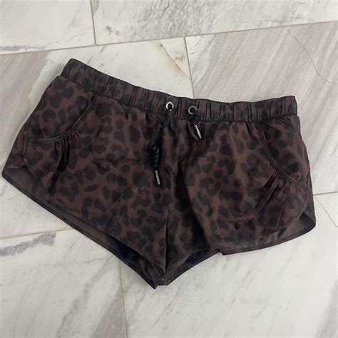 The Upside Athletic Shorts Leopard Print Size Depop