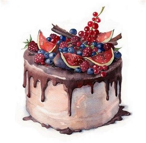 12 Artists Drawings Of Cakes Photo - Cheese Cake Drawing, Colored Pencil Drawing Cake and Food ...