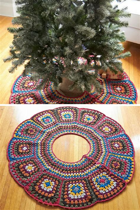 Free Crochet Christmas Tree Skirt Patterns Daily Crochet