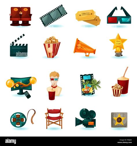 Cinema Icons Set Stock Vector Image And Art Alamy