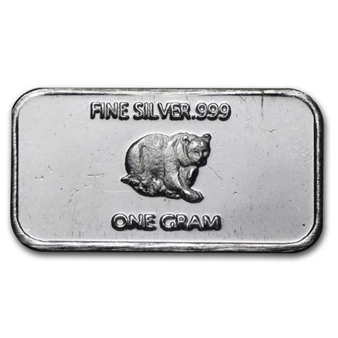 Buy 1 Gram Silver Bar Black Bear Apmex