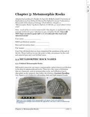 Understanding Metamorphic Rocks Chapter Exercises Course Hero