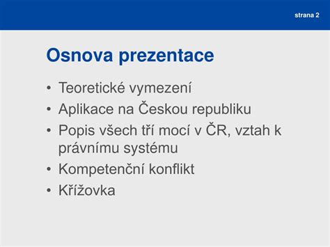 PPT Systém dělby moci v ČR PowerPoint Presentation free download