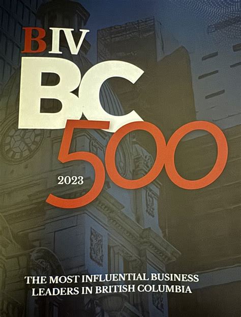 Surrey Board Of Trades Anita Huberman Named As One Of 500 Influential