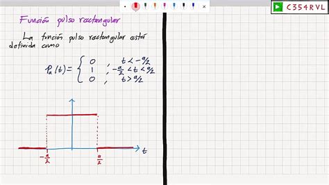 Ma Transformada De Fourier De La Funci N Pulso Rectangular Youtube