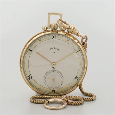 Vintage Lord Elgin 14k Gold Filled Pocket Watch 1946 Ebth