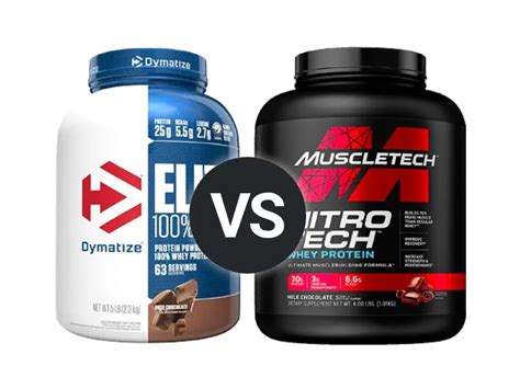 Dymatize Elite Whey Vs Muscletech Nitro Tech Whey