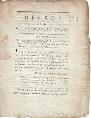 Décret de la Convention nationale du 25 août 1793 l an second de la