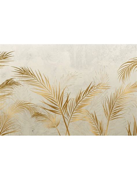 Carta Da Parati Palme Foglie Tropicali Oro Luxury