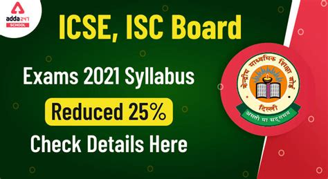 Icse Isc Board Exams Syllabus Reduced By Check Details Here