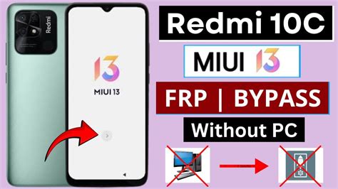 Redmi 10c Frp Bypass Miui 13 Without PC All Xiaomi Redmi Miui 13