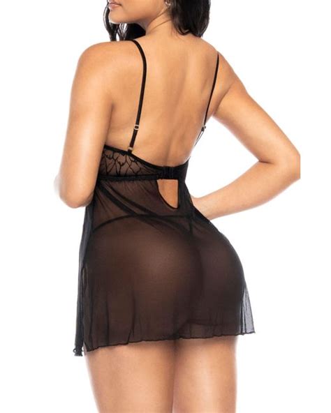 Mapale Sheer Chemise G String In Black Lyst