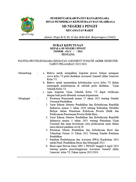 Sk Kepanitiaan Asas 2024 Pdf