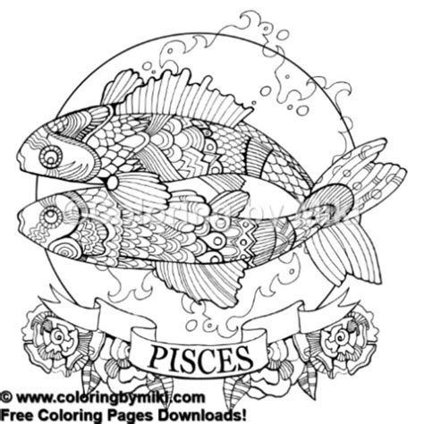 Pisces Coloring Coloring Pages