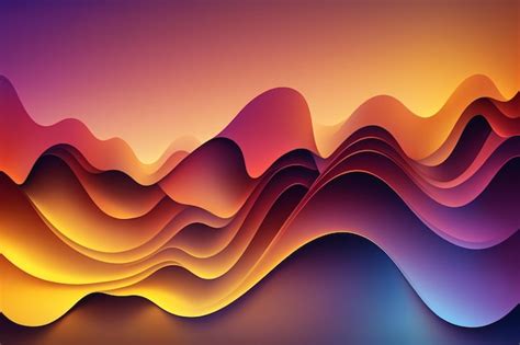 Premium Ai Image Colorful Mountains With A Colorful Background