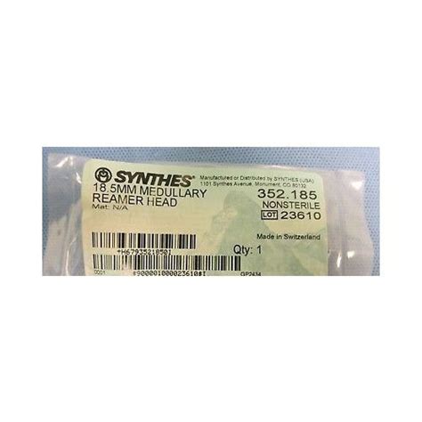 New Synthes 352185 Medullary Reamer Head 185mm Surgical Instruments