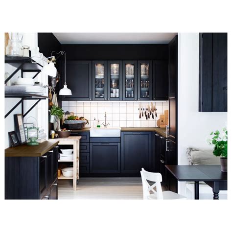 Cuisine Noire Ikea Laxarby Ikea Rustic With METHOD In Laxarby Black