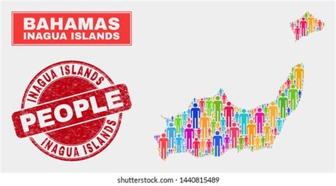 Demographic Inagua Islands Map Abstraction People Stock Vector (Royalty ...